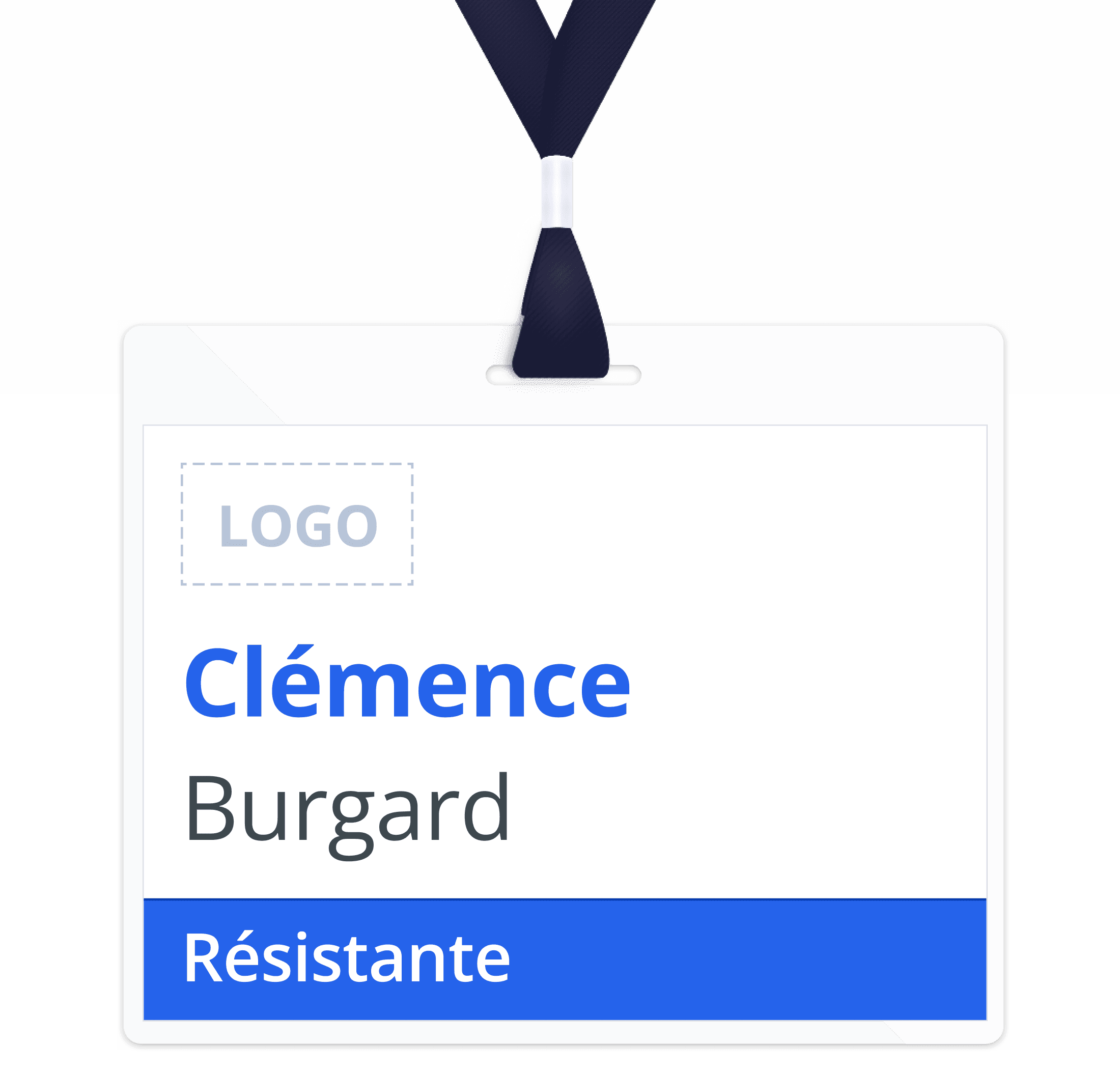 badge nominatifs professionnel avec cordon